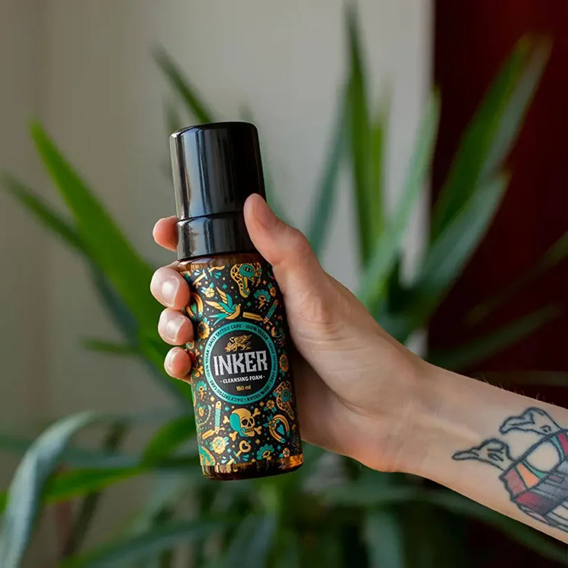 Pan Drwal Inker Tattoo Pack with Cleansing Foam & Cream - Sada másla a čistící pěny pro péči o tetování