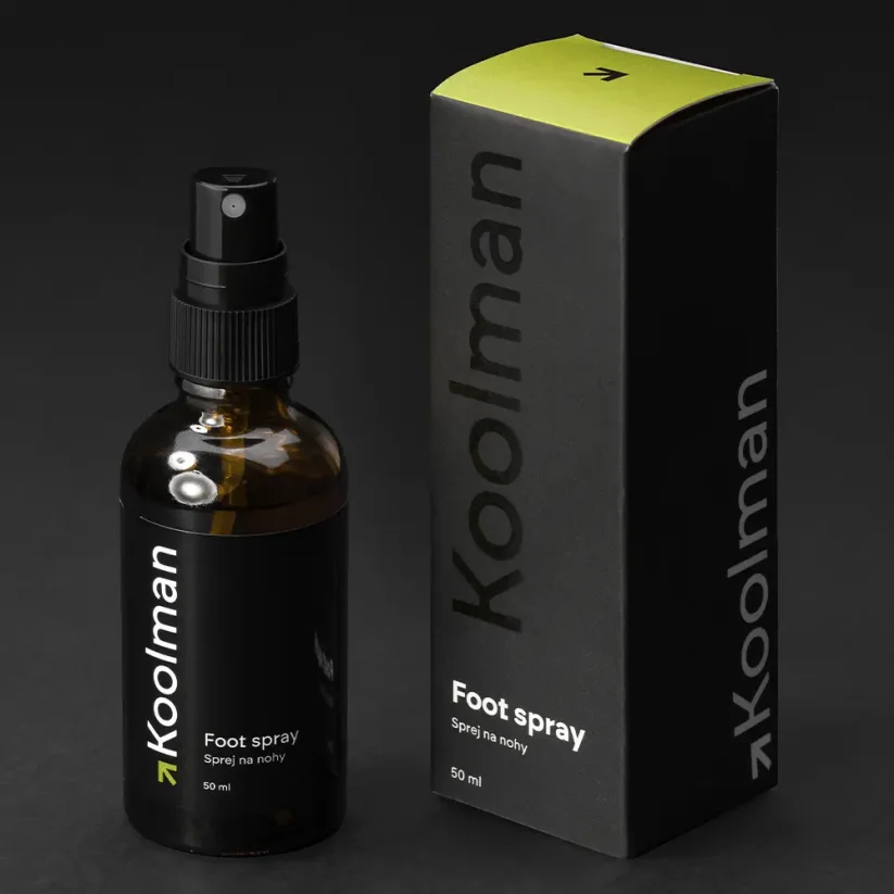 Koolman Foot Spray 50 ml - Antibakteriální sprej na nohy proti zápachu i plísním