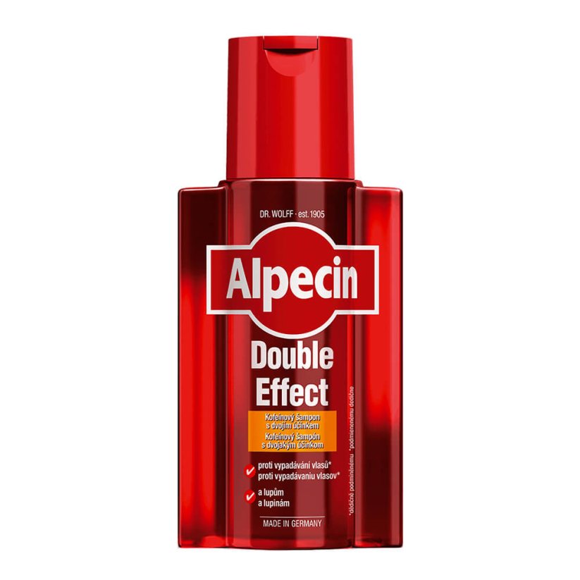 Alpecin Double Effect Kofeinový šampon proti lupům a padání vlasů 200 ml