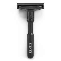 Steves Double Edge Razor - Černý nastavitelný strojek na holení