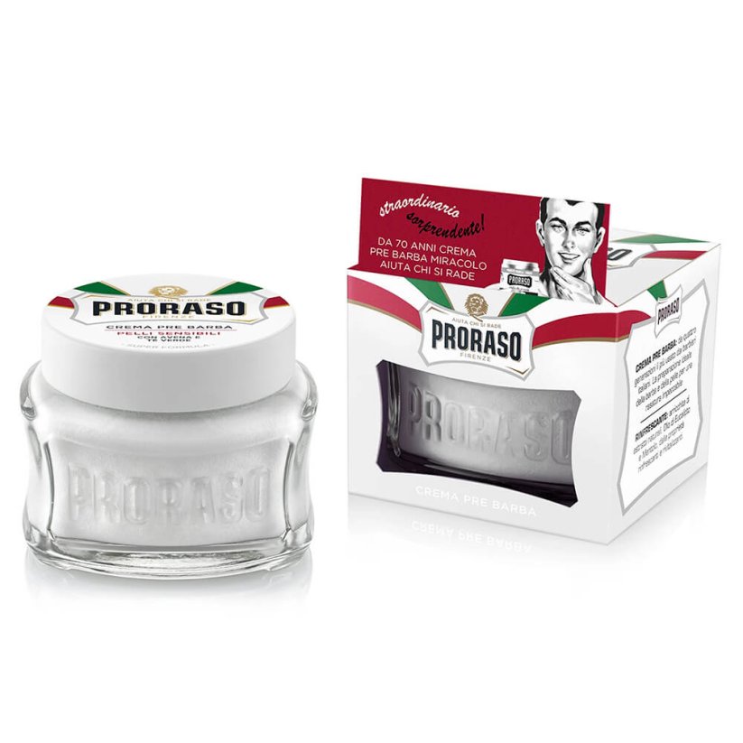 Proraso White Sensitive Krém před a po holení pro citlivou pokožku 100 ml