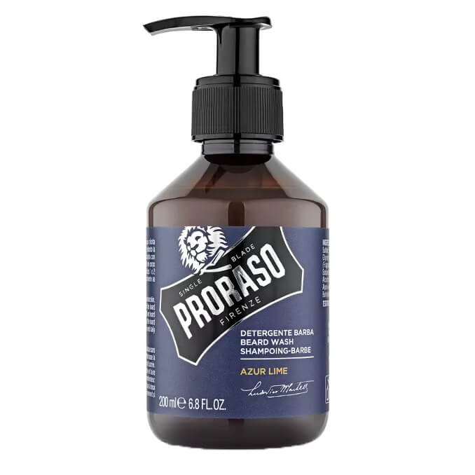 Proraso Beard Wash Shampoo Azur Lime 200 ml - Šampon na vousy se svěží vůní citrusů