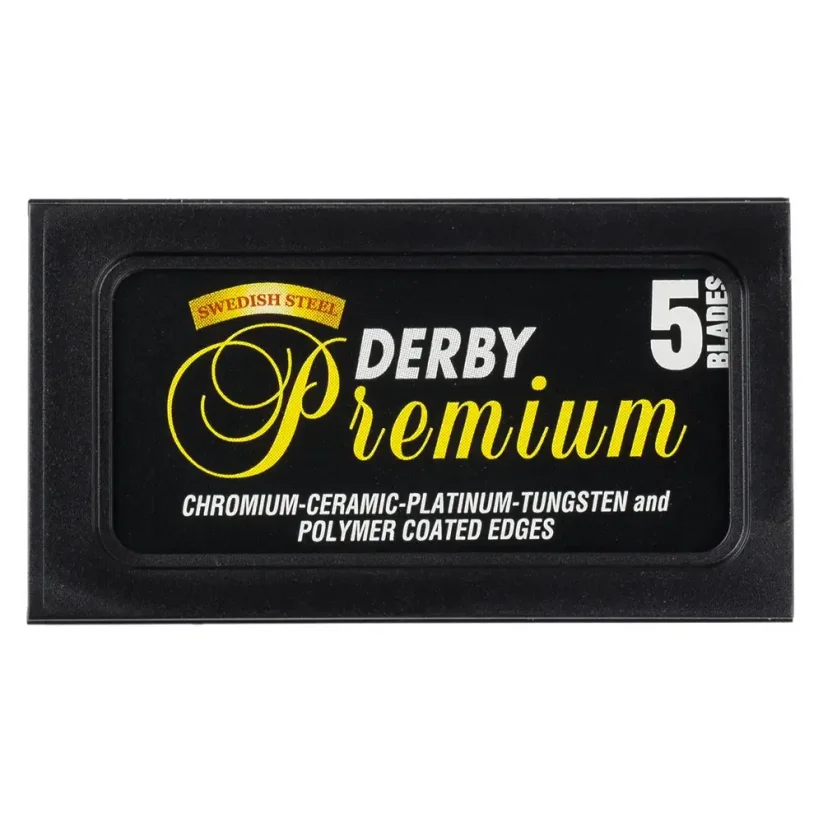 Derby Premium Double Edge Klasické půlené žiletky na holení 5 ks