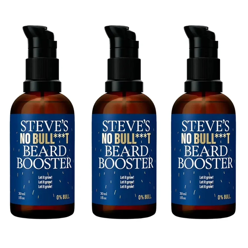 Steves Beard Booster Set 3x30 ml - Elixír pro podporu růstu vousů (3 měsíční kůra)