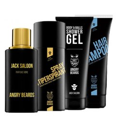 Angry Beards Sada s parfémem pro chlapy s vůní Jack Saloon na celé tělo