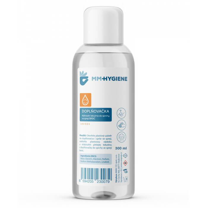 MM Hygiene Travel Shower in Spray Set - Cestovní mycí sada 2x100 ml sprcha ve spreji + 2x300 ml doplňovačka