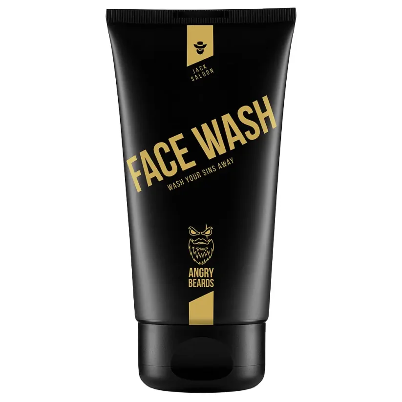 Angry Beards Fase Wash Jack Saloon 150 ml - Mycí gel na obličej pro muže