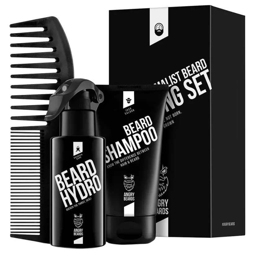 Angry Beards Minimalist Beard Grooming Set - Dárková sada na péči o vousy