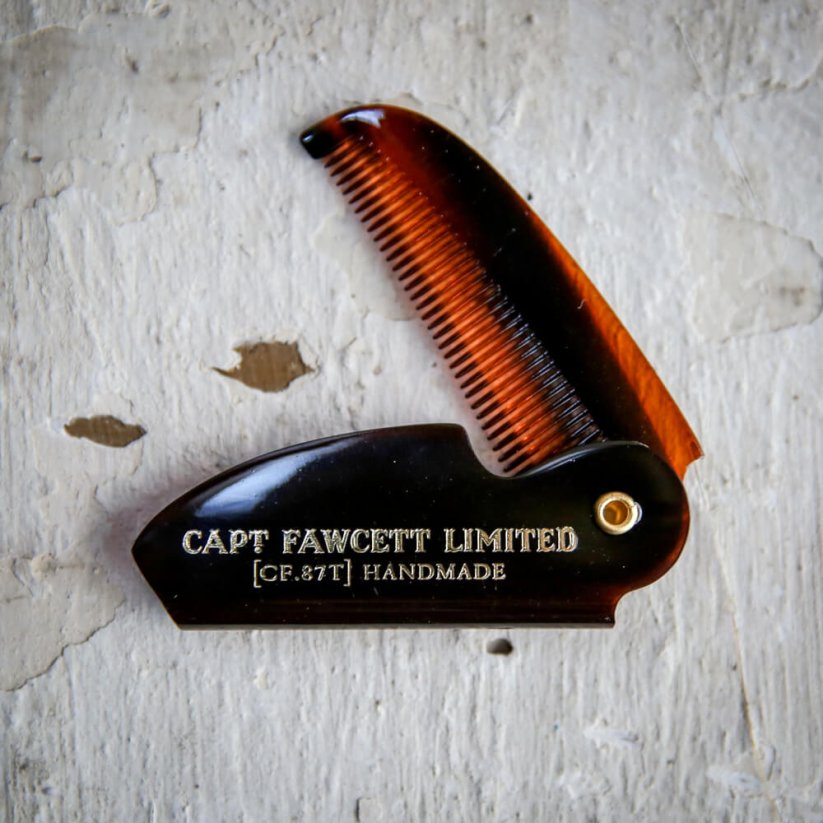 Captain Fawcett Malý skládací hřeben na vousy a knír CF.87