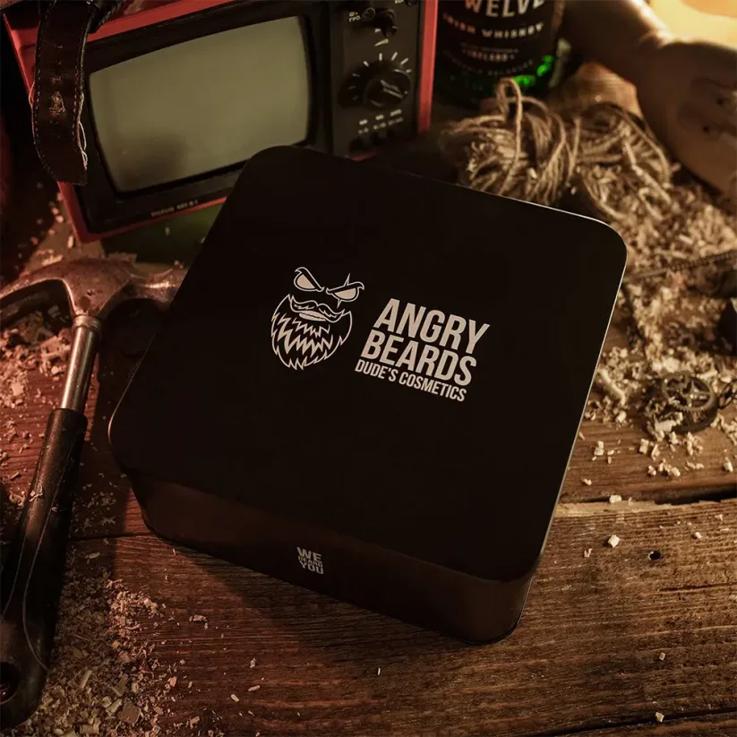 Angry Beards Beard Grooming Set Jack Saloon with Beard Shampoo, Oil & Balm - Dárková sada pro péči o vousy