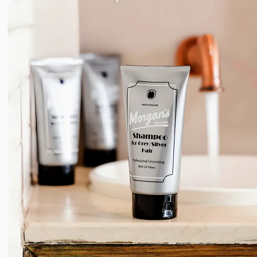 Morgan's Shampoo for Grey & Silver Hair 150 ml - Šampon na šedé a odbarvené vlasy proti žloutnutí