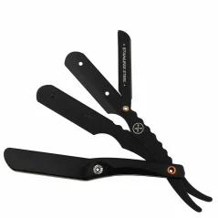 Parker Shavetta Barber Black SRBBA - Černá shavetta na holení na výměnné žiletky