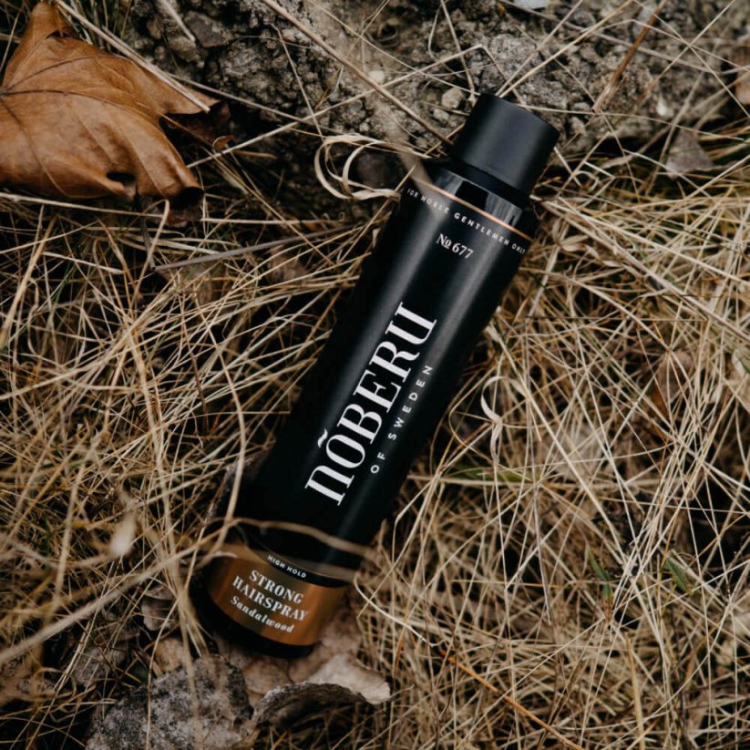 Noberu Hairspray Strong Hold Sandalwood 250 ml - Matný lak na vlasy se silnou fixací