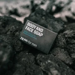 Zew for men Body & Face Soap with Charcoal 85 g - Tuhé mýdlo na tělo a obličej