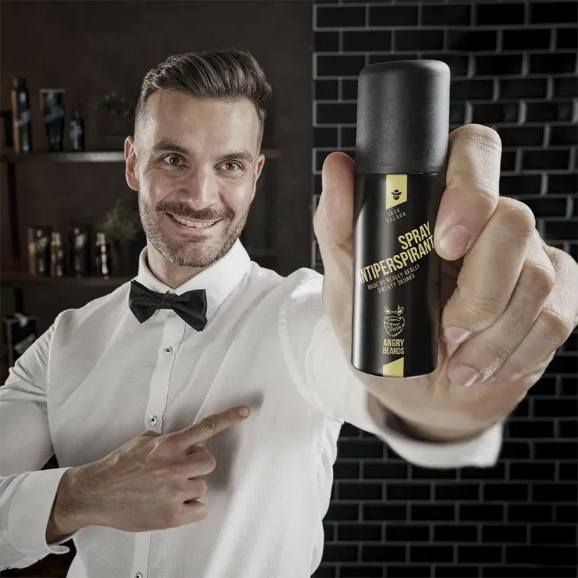 Angry Beards Antiperspirant Spray Jack Saloon 50 ml - Pánský antiperspirant ve spreji proti pocení