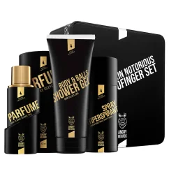 Angry Beards Fakin Notorious Urban TwoFinger Set - Dárková sada pro muže s parfémem, antiperspirantem a sprcháčem