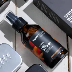 Zew for men Face Wash Gel with Black Caga & Purpie willow 100 ml - Mycí gel na obličej pro mastnou, normální a aknózní pleť