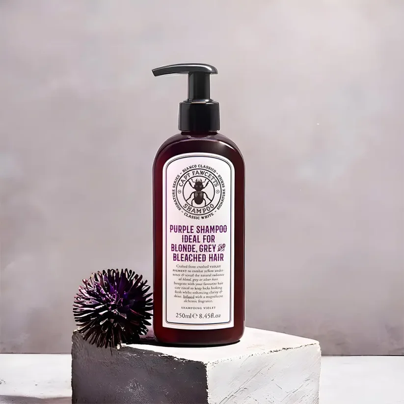 Captain Fawcett Purple Shampoo Bianco Classico 250 ml - Šampon pro světlé, šedé a odbarvené vlasy proti žloutnutí