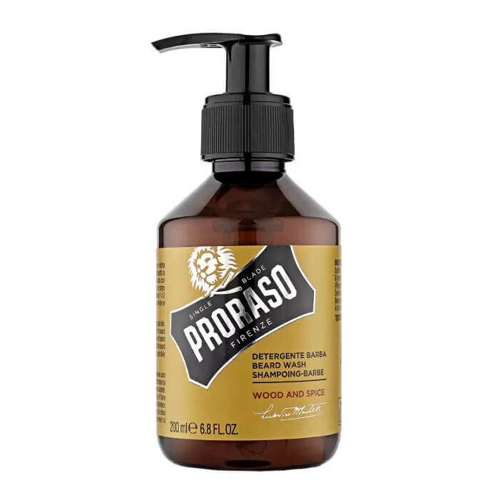 Proraso Beard Wash Shampoo Wood & Spice 200 ml - Šampon na vousy s vůní cedrového dřeva a koření