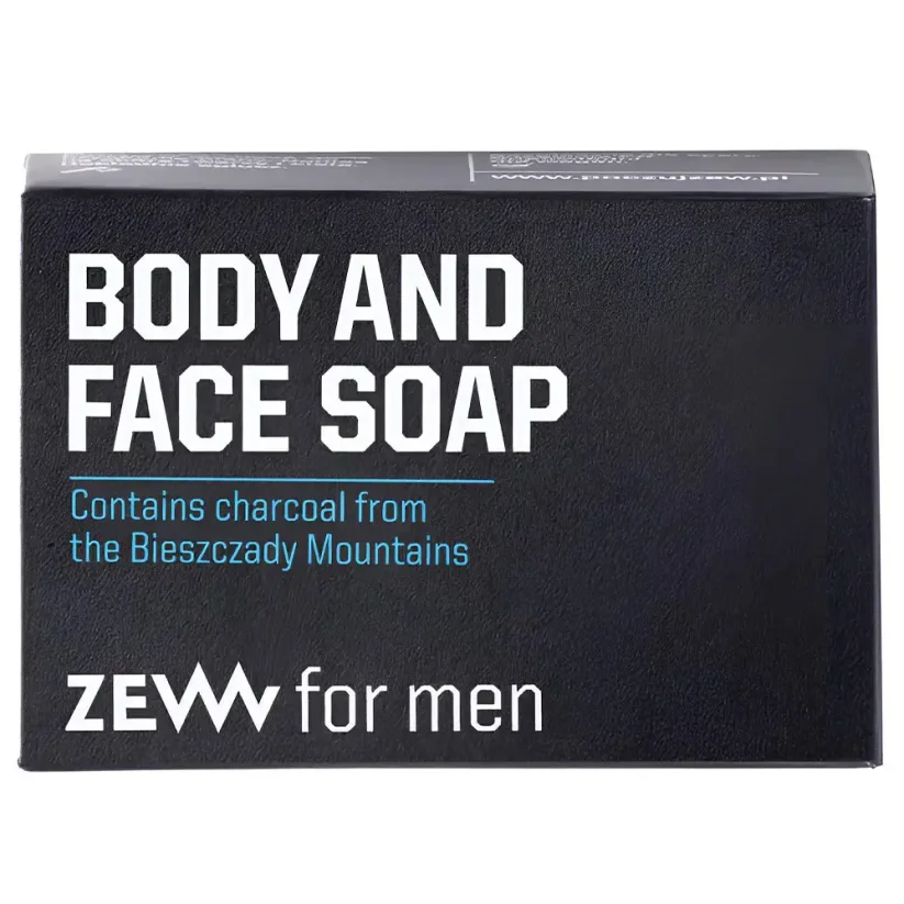 Zew for men Body & Face Soap with Charcoal 85 g - Tuhé mýdlo na tělo a obličej