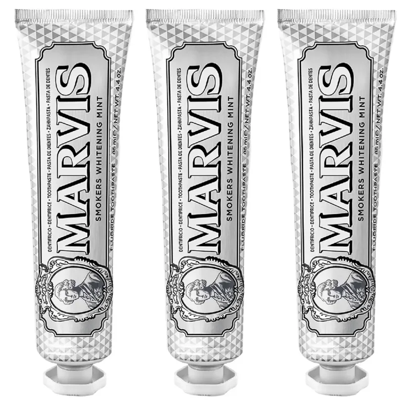 Marvis Toothpaste Smokers Whitening Mint 3 x 85 ml - Zubní bělící pasta pro kuřáky