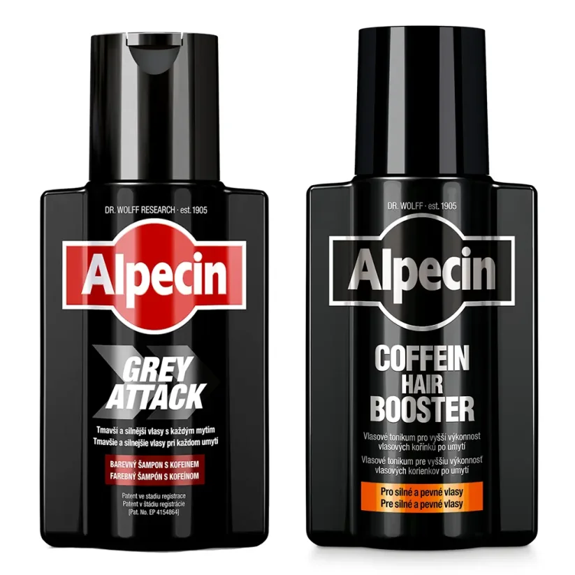 Alpecin Anti Hairloss Sada šamponu a tonika proti šedinám a padání vlasů