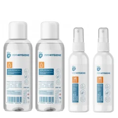 MM Hygiene Travel Shower in Spray Set - Cestovní mycí sada 2x100 ml sprcha ve spreji + 2x300 ml doplňovačka