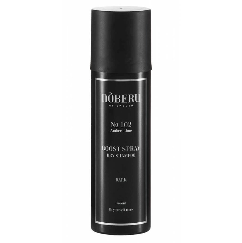 Noberu Dry shampoo Boost Spray Dark Amber Lime 200 ml - Suchý šampon ve spreji na tmavé a hnědé vlasy