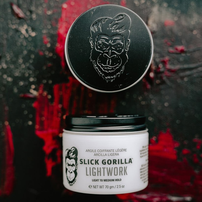 Slick Gorilla Lightwork Matt Clay 70 g - Velmi lehká hlína na vlasy pro matný styling účesu