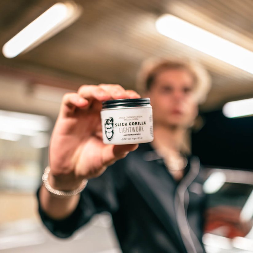 Slick Gorilla Lightwork Matt Clay 70 g - Velmi lehká hlína na vlasy pro matný styling účesu