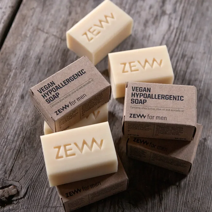 Zew for men Vegan Hypoallergenic Soap Hypoalergenní mýdlo na obličej i celé tělo 85 ml
