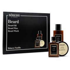 Noberu Beard Box Tobacco Vanilla - Dárková sada pro vousáče s šamponem, olejem a voskem na vousy