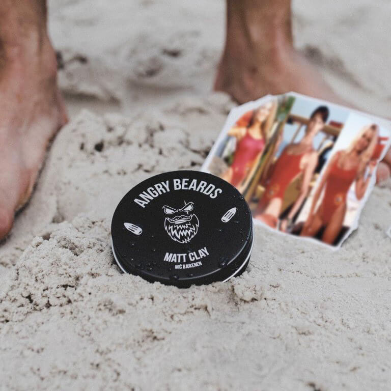 Angry Beards Mič Bjůkenem Matt clay Jíl na vlasy 120 g