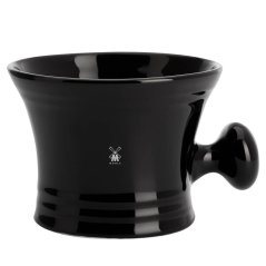 Mühle Shawing Bowl Black - Černá porcelánová miska na holení s rukojetí