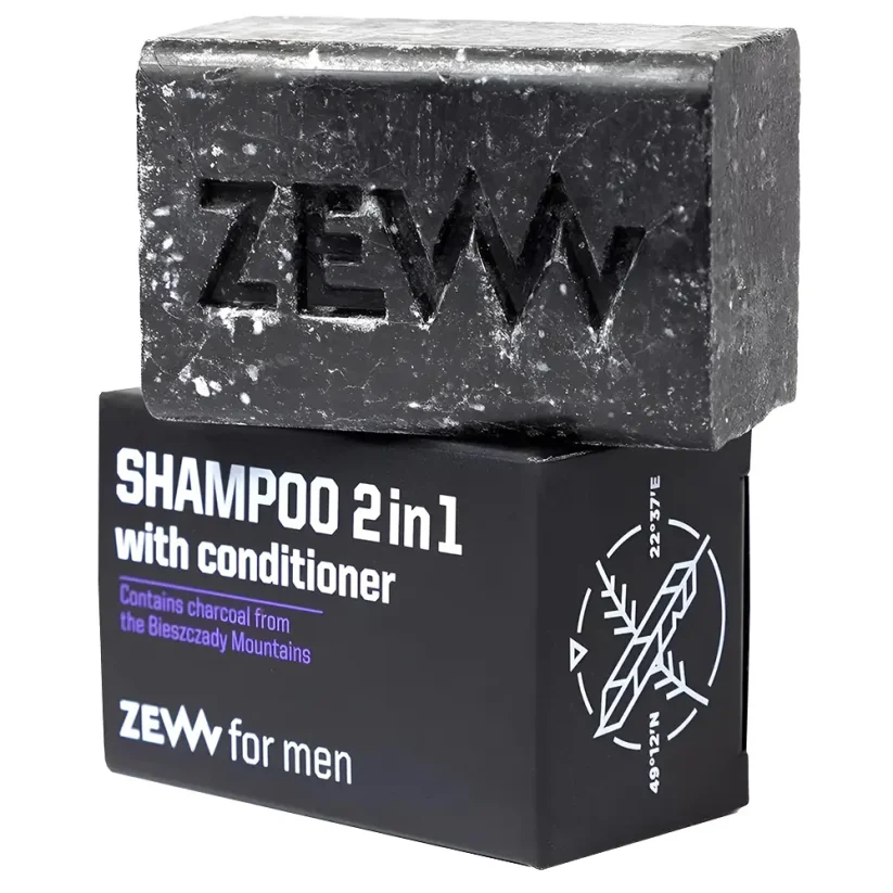 Zew for men Solid Bar 2in1 Shampoo with Conditioner 85 g - Tuhý šampon s kondicionérem na vlasy v jednom