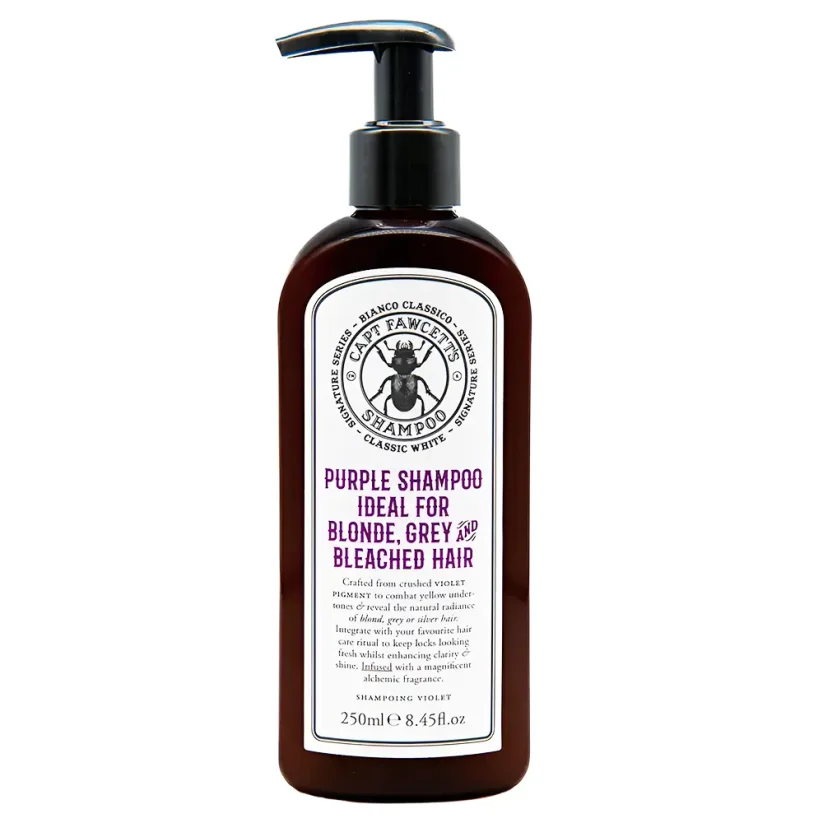 Captain Fawcett Purple Shampoo Bianco Classico 250 ml - Šampon pro světlé, šedé a odbarvené vlasy proti žloutnutí