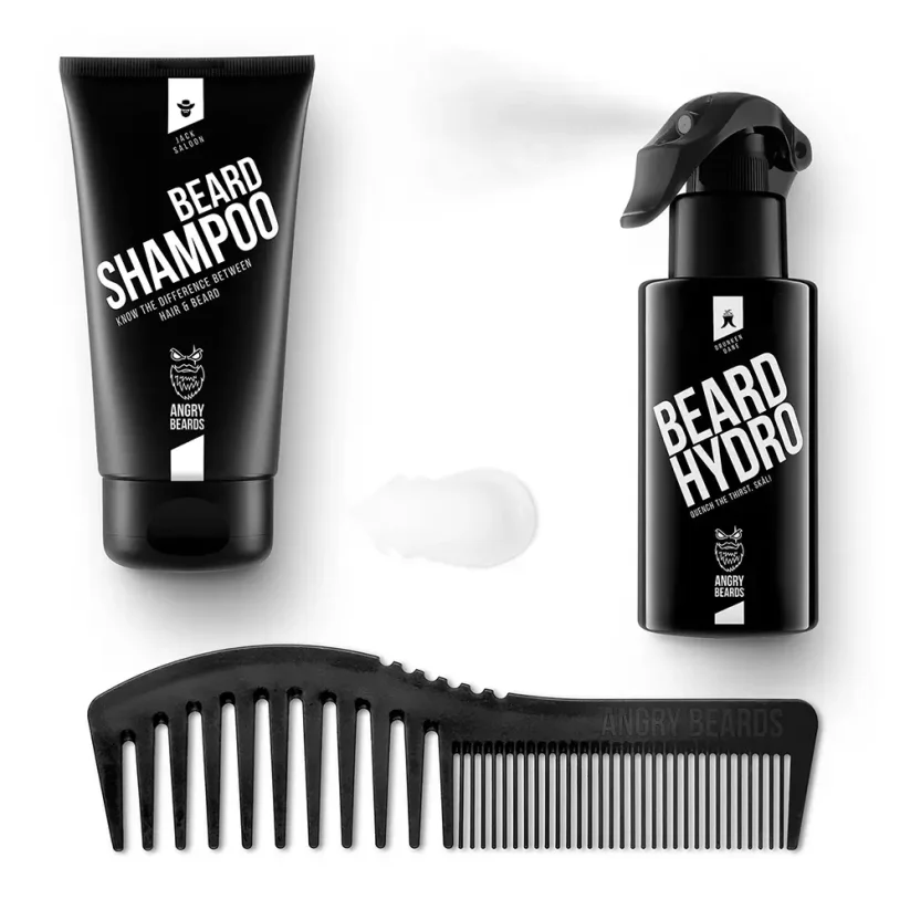 Angry Beards Minimalist Beard Grooming Set - Dárková sada na péči o vousy