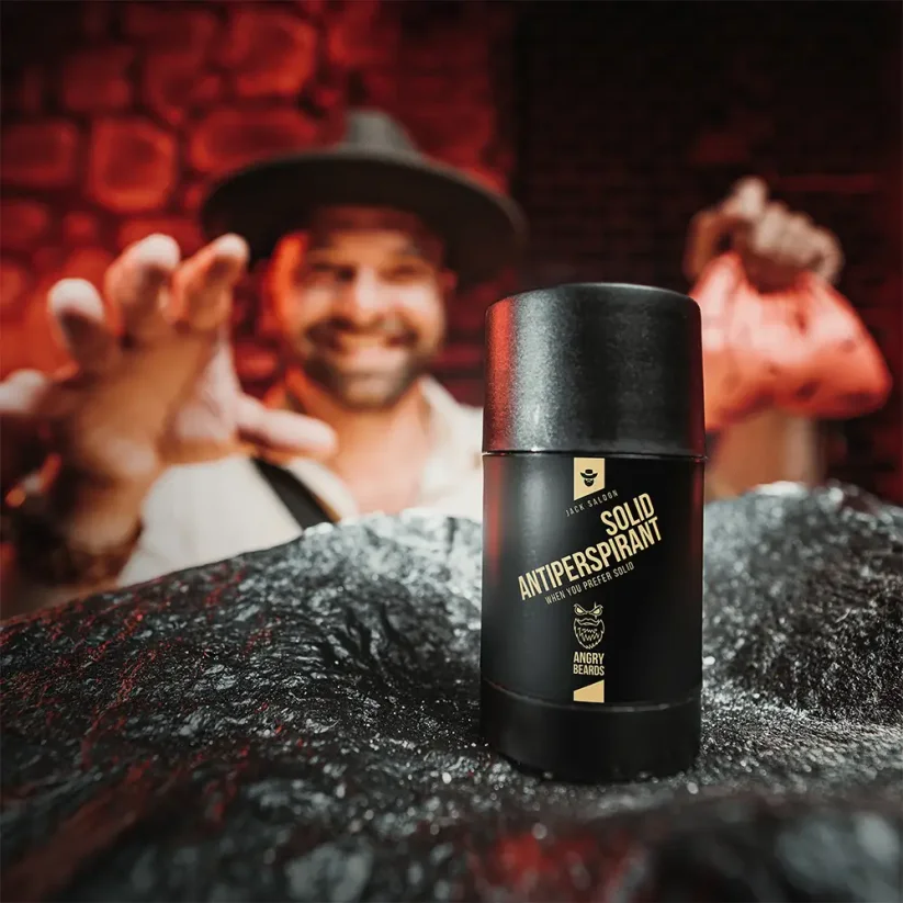 Angry Beards Solid Antiperspirant Jack Saloon 50 ml - Tuhý antiperspirant pro muže