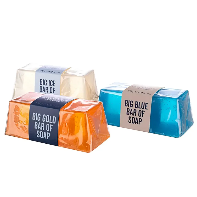 Bluebeards Revenge Soap Stack Kit 3x175 g - Dárková sada  pro muže se třemi mýdly na ruce i tělo