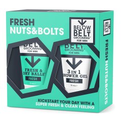 Below The Belt Super Fresh and Clean Nuts & Bolts - Dárková sada pro muže na intimní hygienu