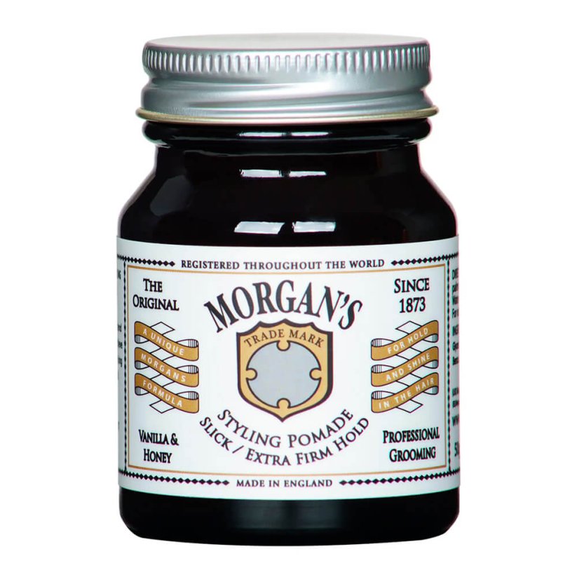 Morgan's Pomade Slick & Extra Firm Hold Vanilla & Honey 50 g - Pomáda na vlasy pro silnou fixaci účesu s mokrým efektem