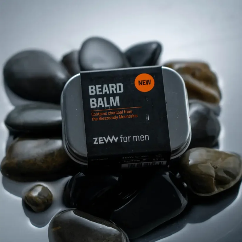 Zew for men Charcoal Beard Balm Balzám na vousy s dřevěným uhlím 80 ml