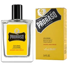 Proraso Eau de Cologne Wood & Spice 100 ml - Kolínská voda pro muže s vůní cedrového dřeva a koření