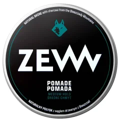 Zew for men Hair Pomade Medium Hold with Charcoal 100 ml - Pololesklá pomáda na vlasy pro středně silnou fixací účesu