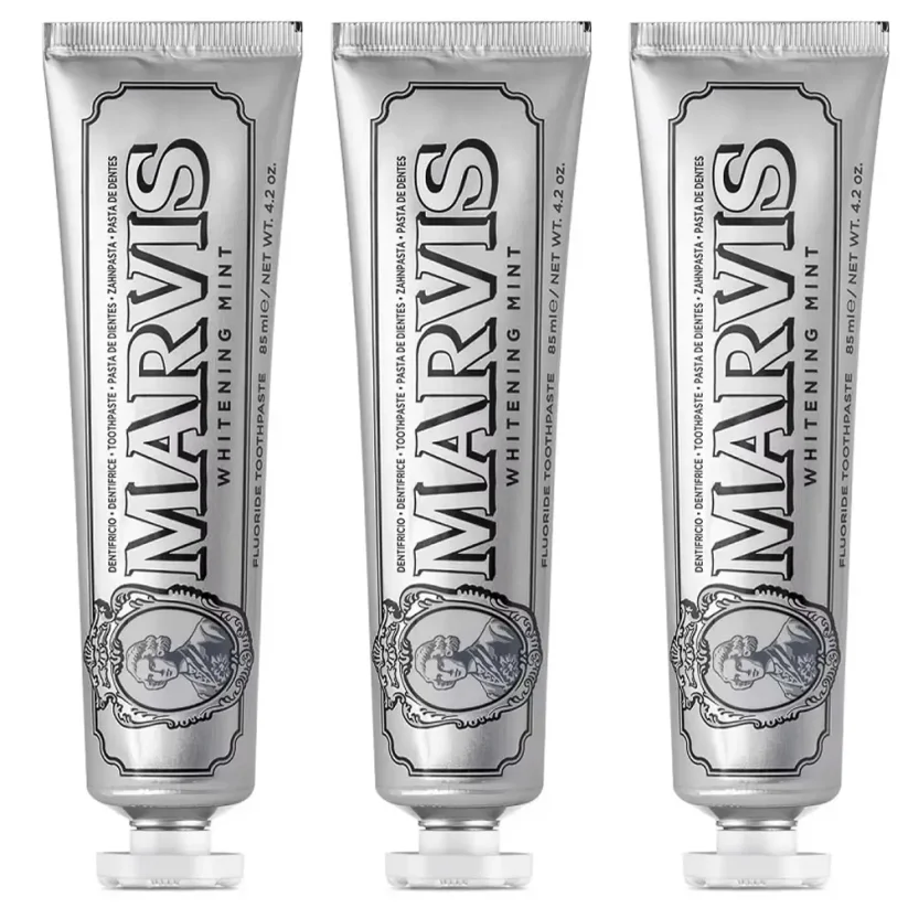 Marvis Toothpaste Whitening Mint 3x85 ml  - Sada bělících past na zuby
