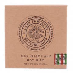 Captain Fawcett Scapicchio Shaving Soap Fig, Olive, Bay Rum Mýdlo na holení v dřevěné misce 110 g