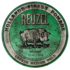 Reuzel Green Grease Medium Hold Pololesklá pomáda na vlasy 340 g