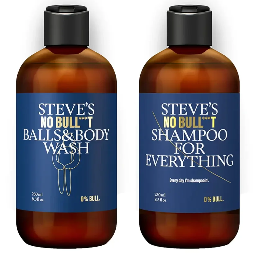 Steves Body & Hair Wash 2 x 250 ml - Sada sprchového gelu a šamponu pro muže