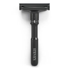 Steves Double Edge Razor - Černý nastavitelný strojek na holení