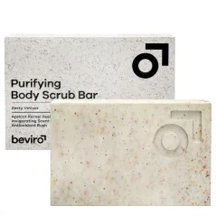 Beviro Purifying Body Scrub Bar Zesty Vetiver 135 g - Tuhé tělové mýdlo s přírodním peelingem